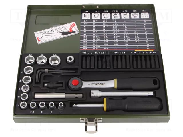 Kit: general purpose; 39pcs. PROXXON PR23070