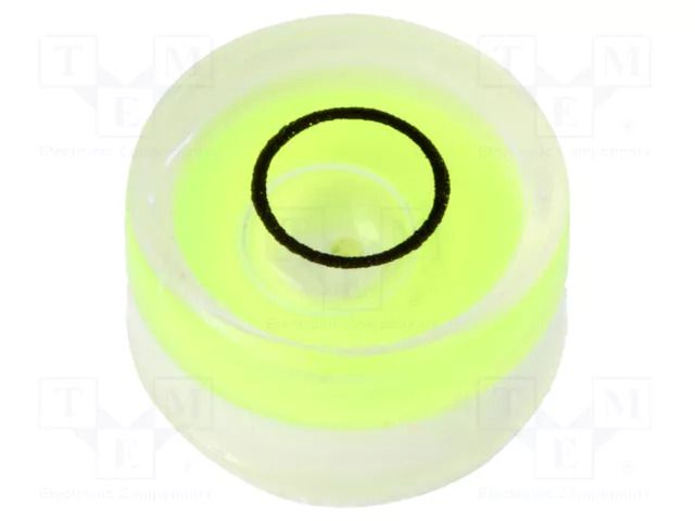 Spirit level; H: 6mm; Ømount.hole: 10mm; plastic; Body: white ELESA+GANTER GN2281-KT-10-G40-1