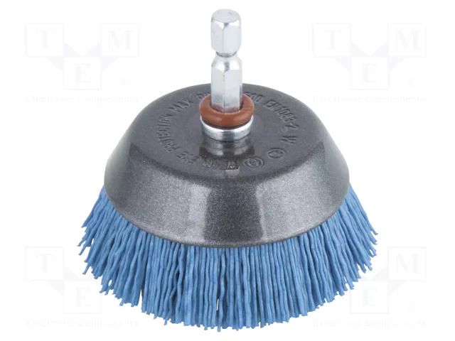 Cup brush; 65mm; Mounting: 1/4",hexagonal; wire WOLFCRAFT WF2729000