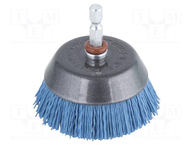 Cup brush; 65mm; hexagonal; 1/4"; wire; Plating: polyamide WOLFCRAFT WF2729000