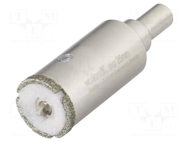 Diamond hole saw; 25mm; glaze,ceramic tile; CERAMIC WOLFCRAFT WF5924000