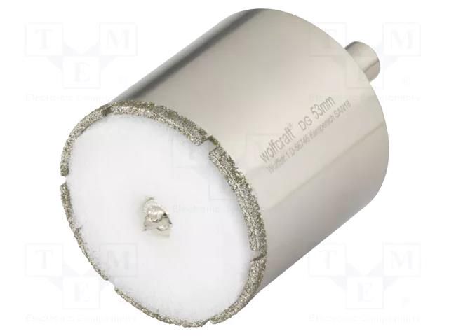 Diamond hole saw; 53mm; glaze,ceramic tile; CERAMIC WOLFCRAFT WF5929000