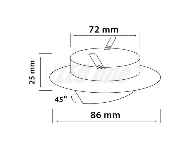 LED line® downlight aluminium round adjustable gold brushed 244933 5901583244933