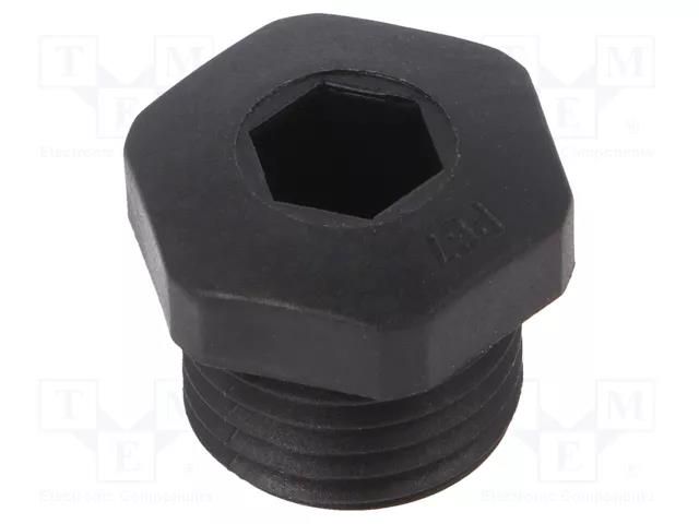 Stopper; PG7; IP54; polyamide; black; V-NE PG; Thread: PG; -20÷80°C HUMMEL HUMMEL-1255070111