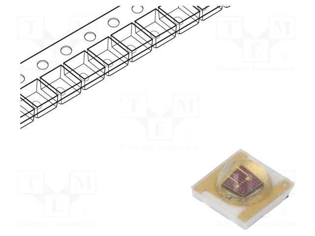 LED; 3535; 120°; convex; 1.8÷2.6VDC; 3.45x3.45x1.95mm; Pmax: 1W REFOND RC35E1-IRD-FR