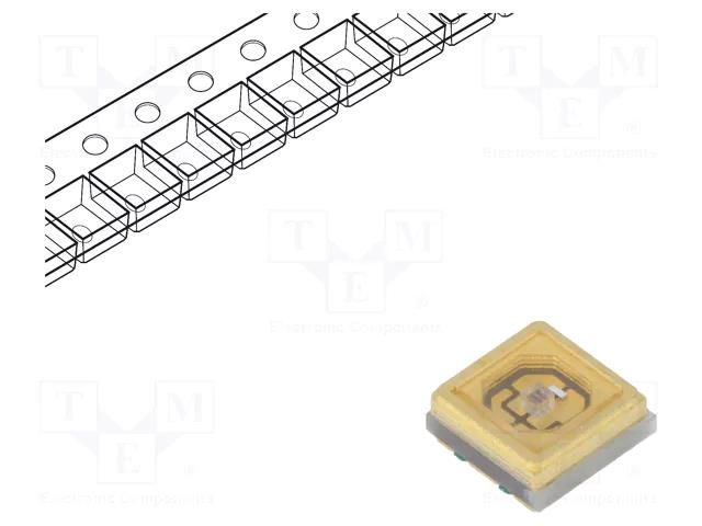 LED; UV-C; 3535; 120°; 80mA; λd: 270÷280nm; 4.6÷7.4VDC; SMD HONGLI ZHIHUI HL-C3535-D01-280