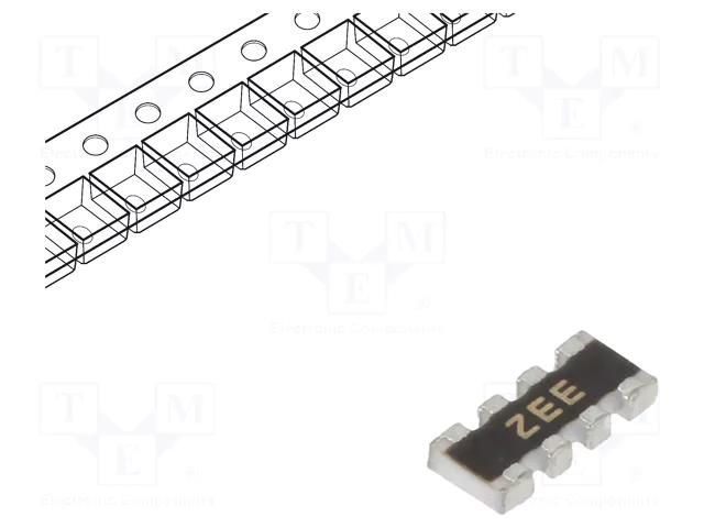 Resistor network: Y; SMD; 3.3kΩ; ±5%; 62.5mW; No.of resistors: 4 BOURNS CAY16-332J4LF