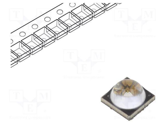 Power LED; UV-S; 60°; 1000mA; 20W; λd: 365÷370nm; 6.4÷8.4VDC; SMD ProLight Opto PBSD-20KLA-US