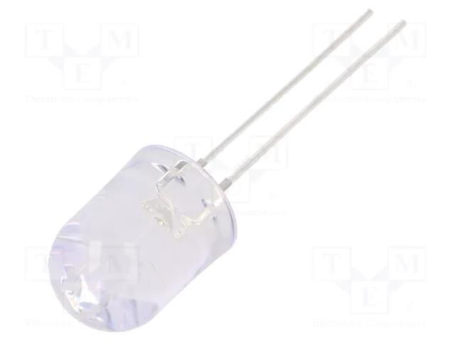 LED; blue; 10mm; 5800÷7000mcd; 30°; Front: convex; 2.8÷3.6VDC OPTOSUPPLY OSB5SAA131B