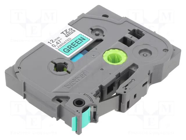 Tape; 12mm; 8m; green; Character colour: black; laminated,glued BROTHER BR-TZE731