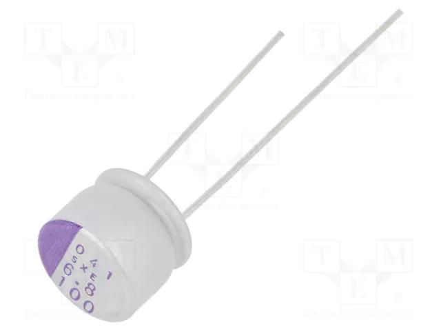 Capacitor: polymer; 6.8uF; 100VDC; THT; ±20%; Body dim: Ø8x7mm; 60mΩ PANASONIC 100SXE6R8M