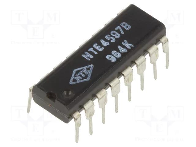 IC: digital; latch; THT; DIP16 NTE Electronics NTE4597B