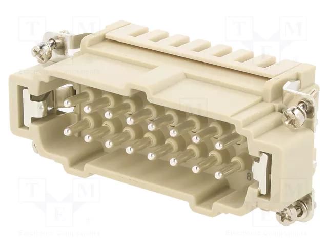 Connector: HDC; contact insert; male; DE; PIN: 32; 32+PE; UL94V-0 DEGSON ELECTRONICS DE-032-MS
