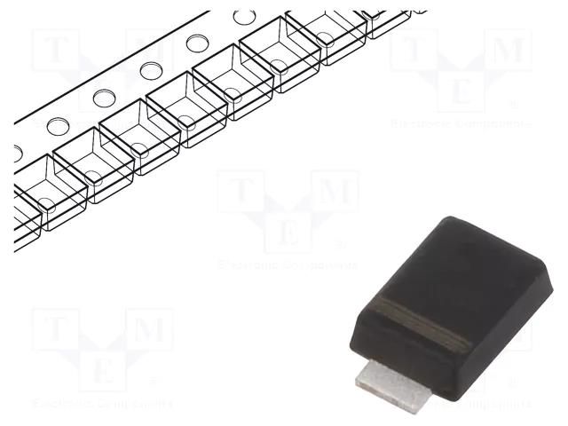 Diode: Schottky rectifying; SMA flat; SMD; 100V; 2A; reel,tape DC COMPONENTS SS210F-DC