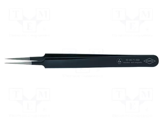 Tweezers; non-magnetic; Blade tip shape: sharp; Blades: narrow KNIPEX KNP.922871ESD