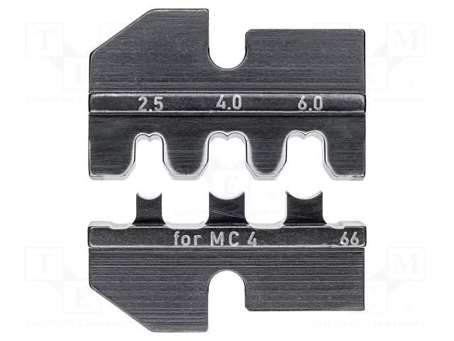 Crimping jaws; solar connectors type MC4; photovoltaics KNIPEX KNP.974966