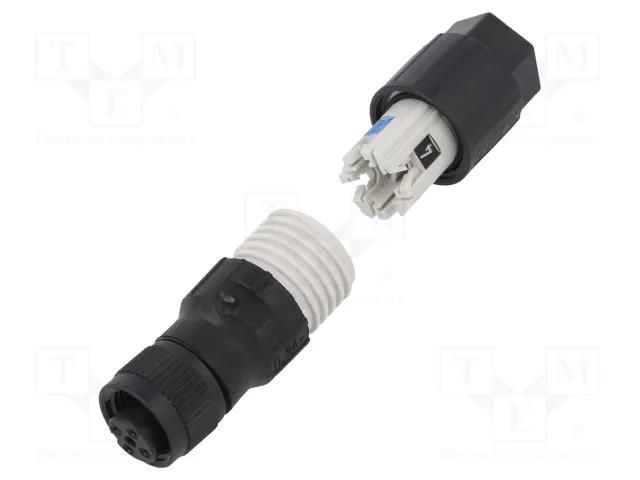 Connector: M12; plug; PIN: 4; female; 250V; straight; IP65,IP67; IDC PHOENIX CONTACT SACC-M12FS-4QO-075