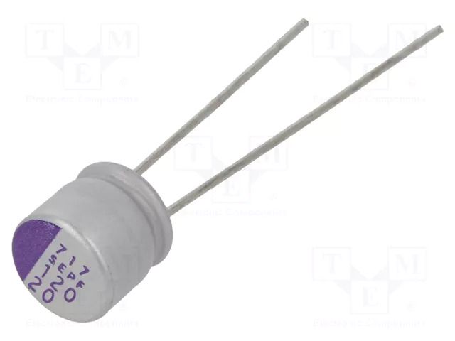 Capacitor: polymer; 120uF; 20VDC; THT; ±20%; Body dim: Ø6.3x6mm PANASONIC 20SEPF120M