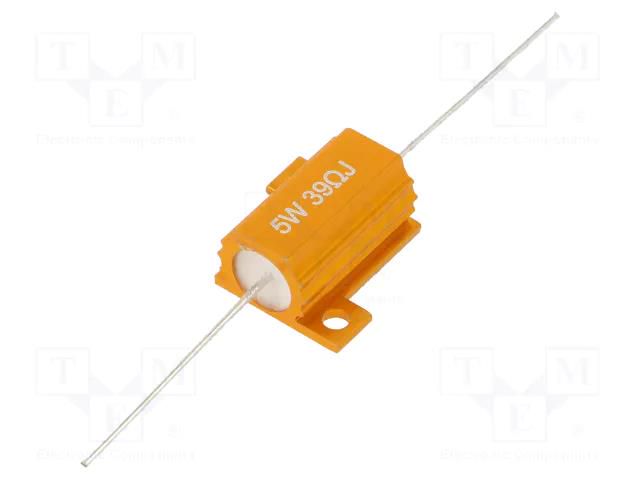 Resistor: wire-wound; with heatsink; 39Ω; 5W; ±5%; 50ppm/°C; axial SR PASSIVES AHP5W-39RJ