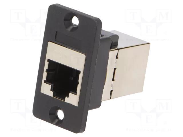 Coupler; Slim; Cat: 6a; shielded; 8p8c; RJ45 socket,both sides CLIFF CP30625S