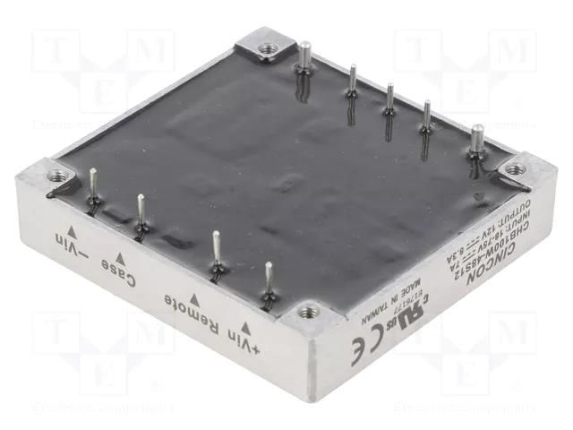 Converter: DC/DC; 100W; Uin: 18÷75VDC; Uout: 12VDC; Iout: 8.3A CINCON CHB100W-48S12
