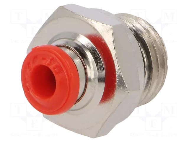 Push-in fitting; straight; -0.99÷20bar; nickel plated brass AIGNEP 50020-4-1/4
