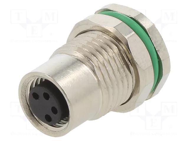 Connector: M8; female; PIN: 4; straight; for panel mounting; socket DEGSON ELECTRONICS SM8-S52C-A4Z-0