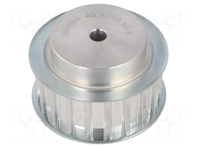 Belt pulley; AT10; W: 25mm; whell width: 40mm; Ø: 61.8mm; aluminium OPTIBELT 40-AT10-20-200ZA