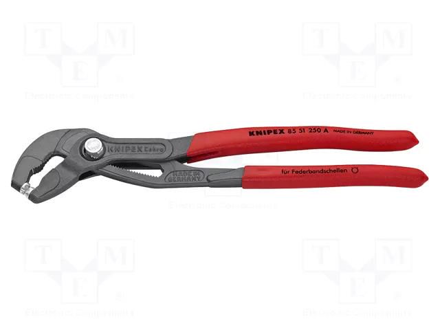 Pliers; for spring hose clamp; 250mm KNIPEX KNP.8551250A