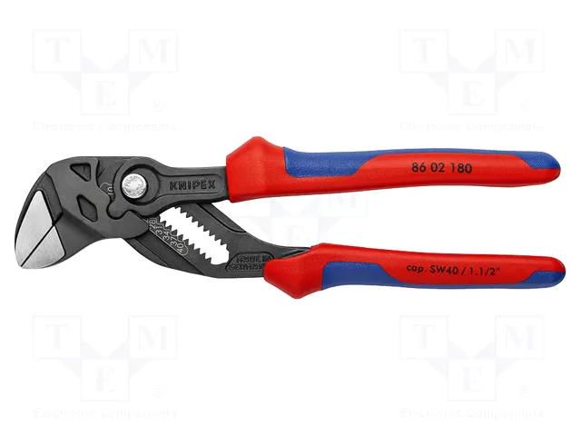 Pliers; adjustable; Pliers len: 180mm; Max jaw capacity: 40mm KNIPEX KNP.8602180