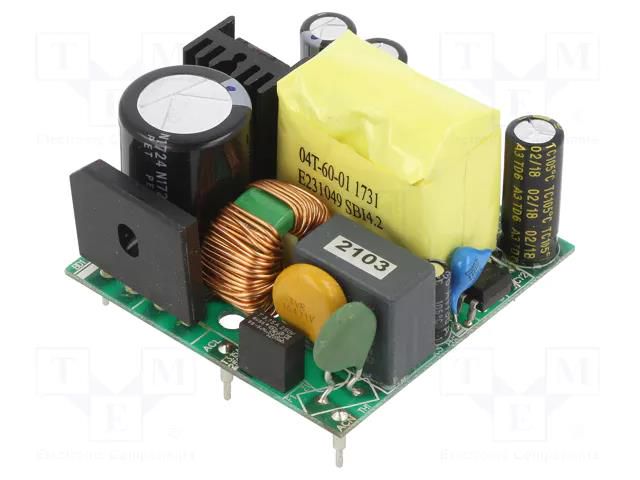 Converter: AC/DC; 40W; Uin: 90÷264VAC,120÷370VDC; Uout: 5VDC; 86% CINCON CFM61S050
