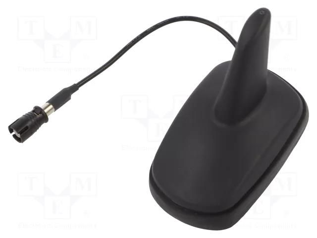 Antenna; SHARK; AM,FM; RAKU II female; black; 12VDC; RG174 4CARMEDIA ANT.S16