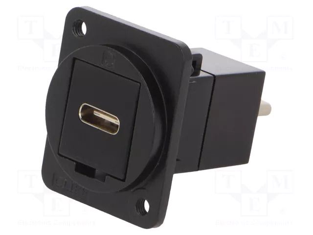 Adapter; USB C socket-front,USB C plug-back; FT; USB C; metal CLIFF CP30211M3B