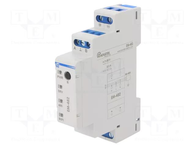 Converter; RS485/ETHERNET; 7÷30VDC; for DIN rail mounting; IP20 NOVATEK ELECTRO EM-482