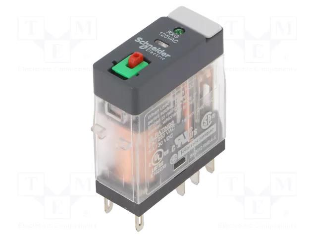 Relay: electromagnetic; DPDT; Ucoil: 120VAC; 5A; 5A/250VAC; RXG SCHNEIDER ELECTRIC RXG22F7