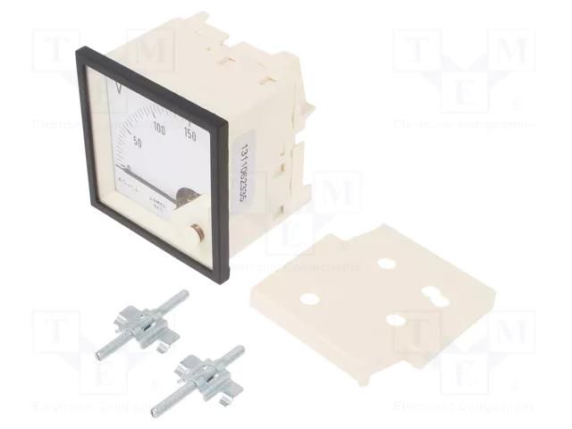 Voltmeter; on panel; VDC: 0÷150V; Class: 1.5; Umax: 600V; 72x72mm LUMEL MA17N-A61200000000