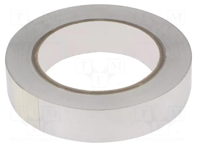 Tape: shielding; W: 25mm; L: 33m; Thk: 0.088mm; acrylic conductive IPT AL40C-25MM-33M