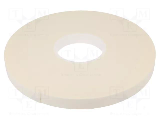 Tape: fixing; W: 19mm; L: 33m; Thk: 1mm; two-sided adhesive; white IPT 3502-19MM-33M