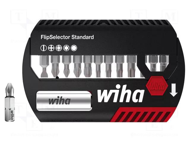 Kit: screwdriver bits; hex key,Pozidriv®,slot,Torx®; 25mm WIHA WIHA.39078