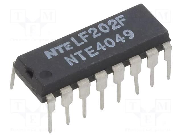 IC: digital; buffer,inverting,translator; Ch: 6; CMOS; THT; DIP16 NTE Electronics NTE4049