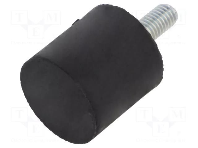 Vibroisolation foot; Ø: 30mm; H: 30mm; Shore hardness: 70±5; 571N ELESA+GANTER DVA4-30-30-M8-70