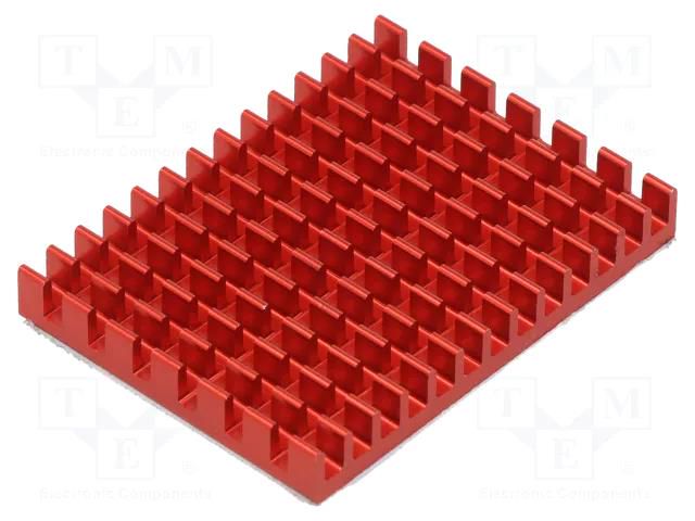Heatsink: extruded; grilled; Raspberry Pi; red; L: 40mm; W: 30mm  ODS-15698