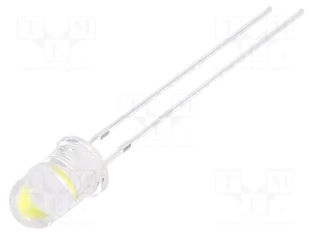 LED; 5mm; white cold; 60000÷70000mcd; 15°; Front: convex; 7.5÷9lm OPTOSUPPLY OSW46V5111A