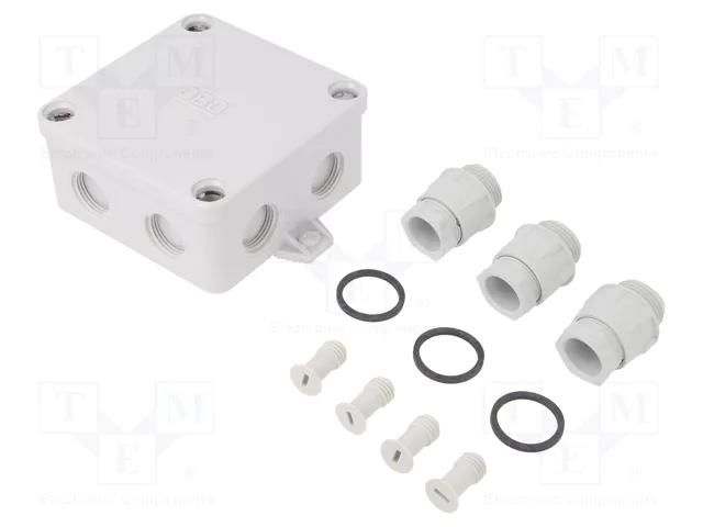 Enclosure: junction box; X: 94mm; Y: 94mm; Z: 45mm; duroplast; IP67 OBO BETTERMANN OBO-2001942