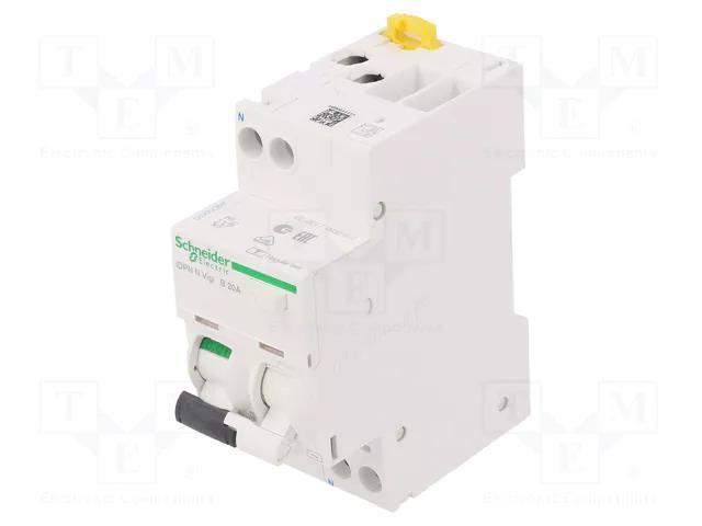 RCBO breaker; Inom: 20A; Ires: 30mA; Max surge current: 250A; IP20 SCHNEIDER ELECTRIC A9D55620