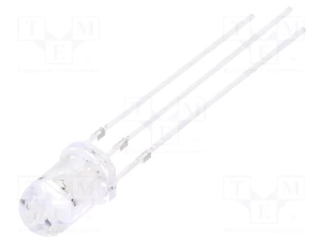 LED; red/blue; 5mm; 30°; Front: convex; 5VDC; No.of term: 3; -30÷85°C OPTOSUPPLY OSRBMC5B31A-5V
