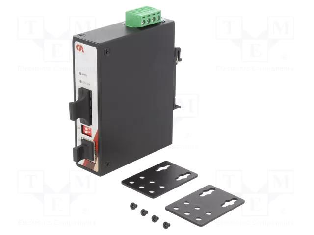 Media converter; GIGA ETHERNET/single-mode fiber; 12÷48VDC Comparta MEGU-0201-S1