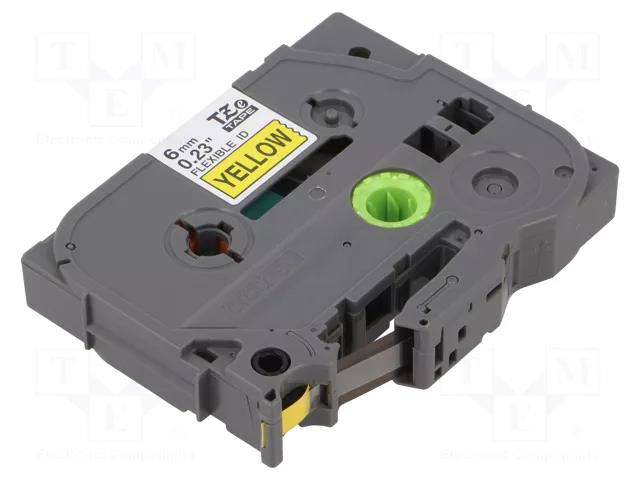 Tape; 6mm; 8m; yellow; Character colour: black BROTHER BR-TZEFX611