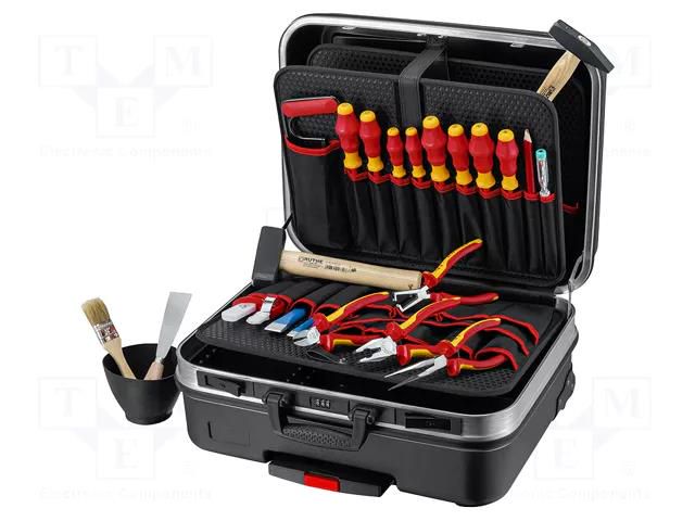 Kit: general purpose; for electricians; case; 24pcs. KNIPEX KNP.002106HLS