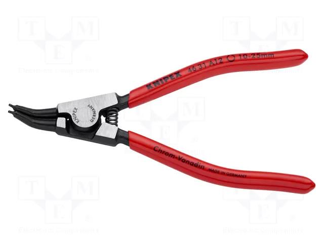 Pliers; for circlip; external; 10÷25mm; Pliers len: 130mm; angular KNIPEX KNP.4631A12